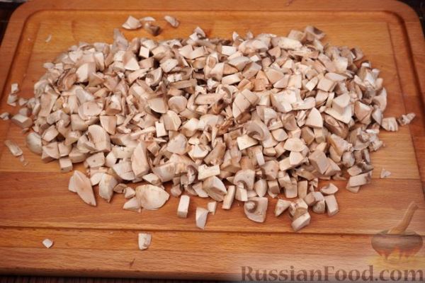 Печёночный рулет с грибами