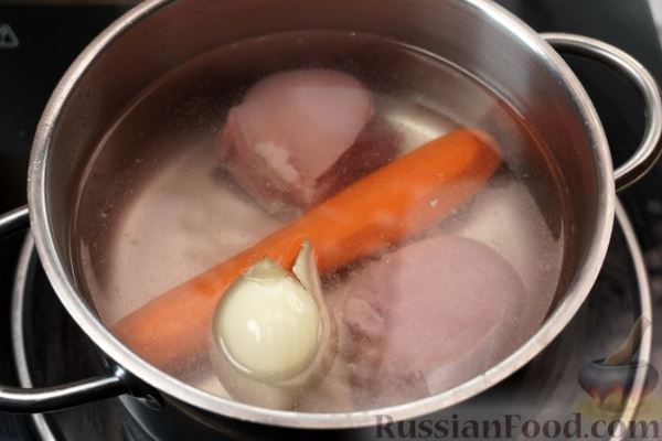 Куриный суп с паровым омлетом
